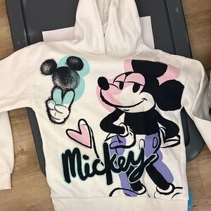 Disney Mickey Mouse Kids Hoodie - White and Black